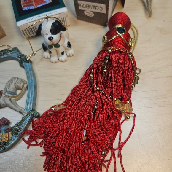 Lot of 12 Christmas Ornaments Felt Storage Bag 3 Keepsake Disney Mouse Puppy - Picture 8 of 9